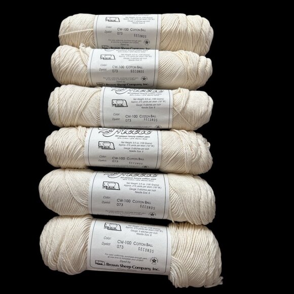 Brown Sheep Cotton Fleece Yarn-Cotton Ball-6 skeins - Picture 2 of 6